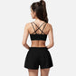 Active Women's Double Strap Sports Bra with V-Neckline and Soft Support