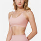 Active Women's Double Strap Sports Bra with V-Neckline and Soft Support