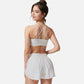 Active Women's Double Strap Sports Bra with V-Neckline and Soft Support