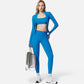 Active Women's Long Sleeve Fitted Zip-Up Jacket with High Collar and Thumbhole Cuffs