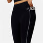 Active Women's High Waist Seam Detail Leggings with Contoured Fit and Stretch Fabric