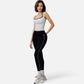 Active Women's High Waist Seam Detail Leggings with Contoured Fit and Stretch Fabric