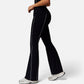Active Women's High Waist Flared Leggings with Contrast Seam Detail and Stretch Fabric