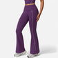 Active Women's High Waist Flared Leggings with Contrast Seam Detail and Stretch Fabric