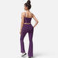 Active Women's High Waist Flared Leggings with Contrast Seam Detail and Stretch Fabric
