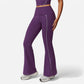 Active Women's High Waist Flared Leggings with Contrast Seam Detail and Stretch Fabric