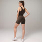 Active Women's Ruched Front Sports Tank with Stretchy Shoulder Straps