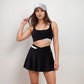 Active Women's Athletic Skort with Contrast Waistband and Flowing A-Line Design