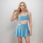 Active Women's Athletic Skort with Contrast Waistband and Flowing A-Line Design