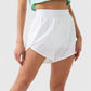 Active Women's High Waist Athletic Running Shorts with Curved Hem
