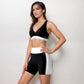 Active Women's High Waist Color Block Biker Shorts