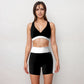 Active Women's High Waist Color Block Biker Shorts