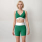 Active Women's High Waist Color Block Biker Shorts