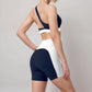 Active Women's High Waist Color Block Biker Shorts