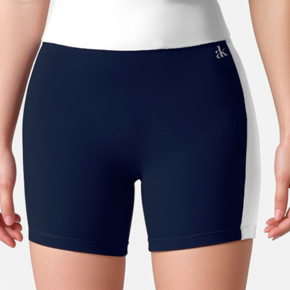 Active Women's High Waist Color Block Biker Shorts