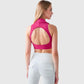 Active Women's Collared V-Neck Athletic Crop Top
