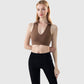 Active Women's Collared V-Neck Athletic Crop Top