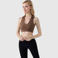 Active Women's Collared V-Neck Athletic Crop Top