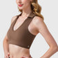 Active Women's Collared V-Neck Athletic Crop Top