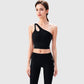 Active Women's One Shoulder Cutout Athletic Crop Top