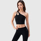 Active Women's One Shoulder Cutout Athletic Crop Top