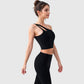 Active Women's One Shoulder Cutout Athletic Crop Top