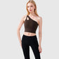 Active Women's One Shoulder Cutout Athletic Crop Top