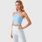 Active Women's One Shoulder Cutout Athletic Crop Top