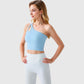 Active Women's One Shoulder Cutout Athletic Crop Top