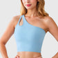 Active Women's One Shoulder Cutout Athletic Crop Top