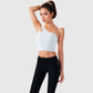 Active Women's One Shoulder Cutout Athletic Crop Top