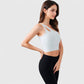 Active Women's One Shoulder Cutout Athletic Crop Top