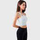 Active Women's One Shoulder Cutout Athletic Crop Top