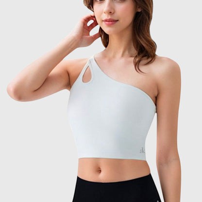 Active Women's One Shoulder Cutout Athletic Crop Top