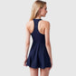 Women's High Neck Flowy Athletic Dress with Built-In Shorts