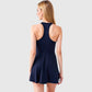 Women's High Neck Flowy Athletic Dress with Built-In Shorts