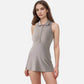 Active Women's Sleeveless Collared Sports Dress with Zip Front and Fitted Performance Design