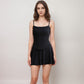 Active Women's Fitted Spaghetti Strap Asymmetrical Hem Tank Top with Seam Detail