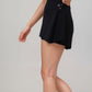 Active Women's High Waist Active Skirt with Overlapping Front Panel and Subtle Side Eyelet Detail