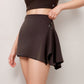 Active Women's High Waist Active Skirt with Overlapping Front Panel and Subtle Side Eyelet Detail