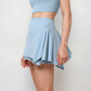 Active Women's High Waist Active Skirt with Overlapping Front Panel and Subtle Side Eyelet Detail