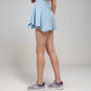 Active Women's High Waist Active Skirt with Overlapping Front Panel and Subtle Side Eyelet Detail