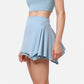 Active Women's High Waist Active Skirt with Overlapping Front Panel and Subtle Side Eyelet Detail