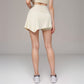 Active Women's High Waist Active Skirt with Overlapping Front Panel and Subtle Side Eyelet Detail