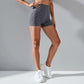 Active Women's Seamless Leopard Print Biker Shorts with High Waist and Scrunch Detail