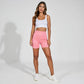 Active Women's Seamless Leopard Print Biker Shorts with High Waist and Scrunch Detail
