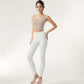 Zip-Up Cropped Athletic Tank Top with Built-In Bra and Contoured Seam Design