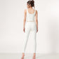 Square Neck Cropped Sports Tank Top with Wide Shoulder Straps and Smooth Seamless Finish
