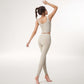 Square Neck Cropped Sports Tank Top with Wide Shoulder Straps and Smooth Seamless Finish