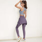 Crisscross Back Sports Bra with Cutout Detail and Adjustable Hook Closure